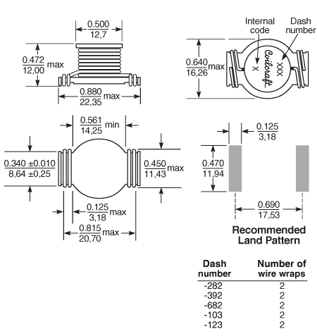 DO5040H Series High Current Surface Mount Power Inductors DO5040H Series High Current Surface Mount Power Inductors