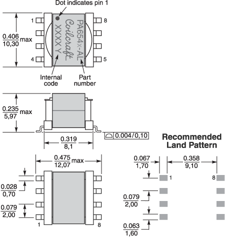 PA6548-AL | Isolation | Coilcraft PA6548-AL | Isolation | Coilcraft